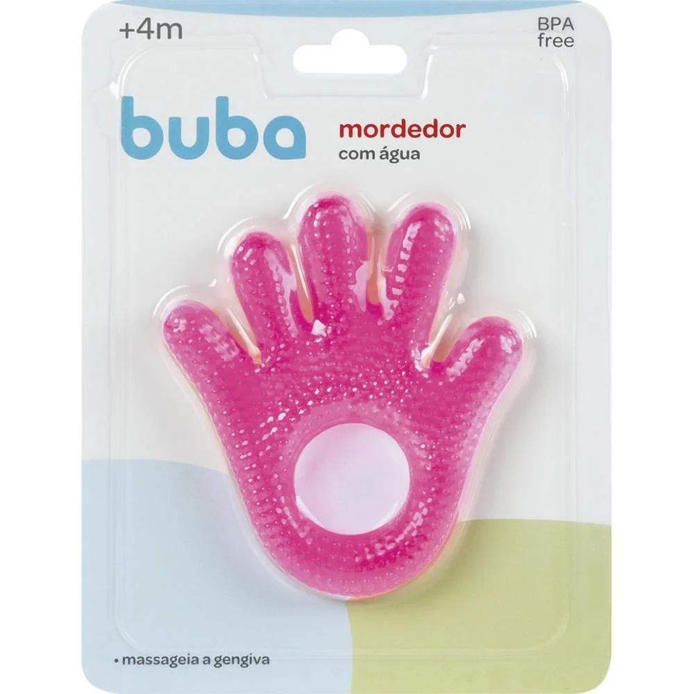 Mordedor Infantil Maozinha C/Agua Rosa Buba (Unidade) - imagem 6