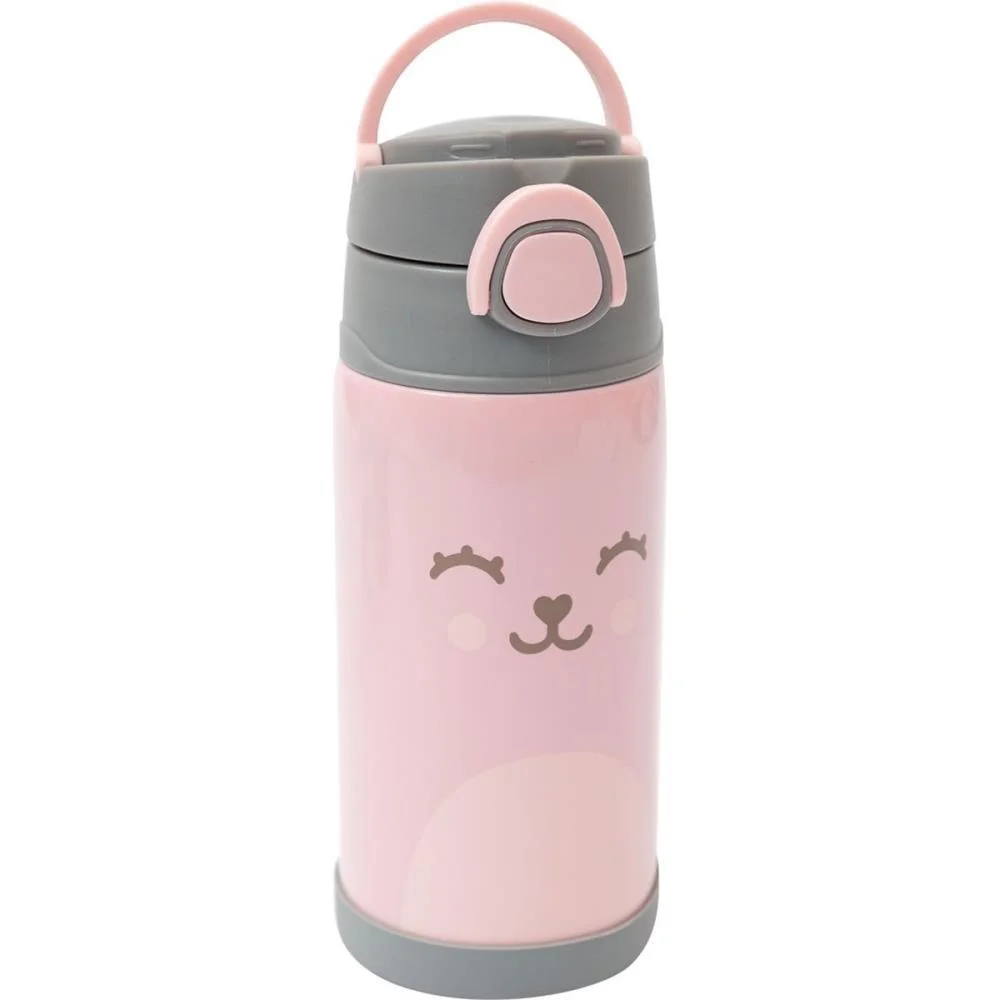 Garrafa Termica Gummy Rosa 400Ml. Fliptop Buba (Unidade) - imagem 2