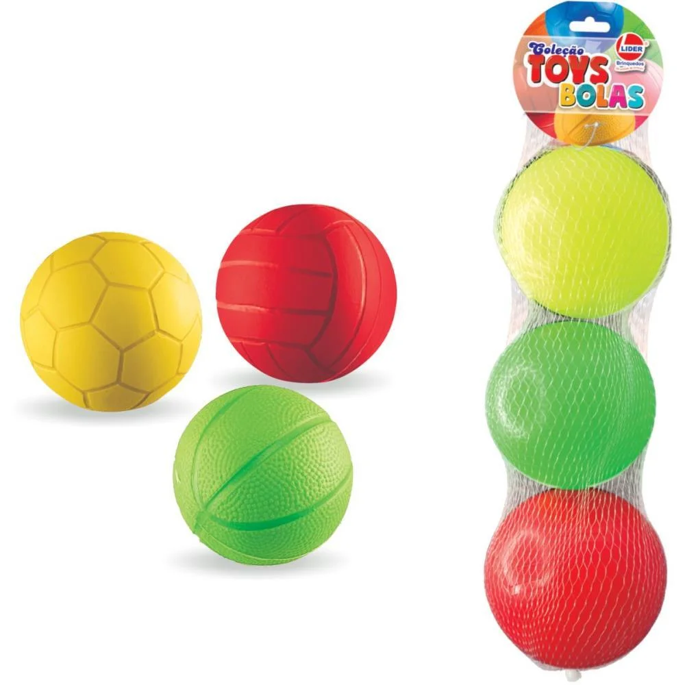 Bola Infantil Toys Bolinhas Vinil N.4 Mini Lider (Pct.c/03) - imagem 2