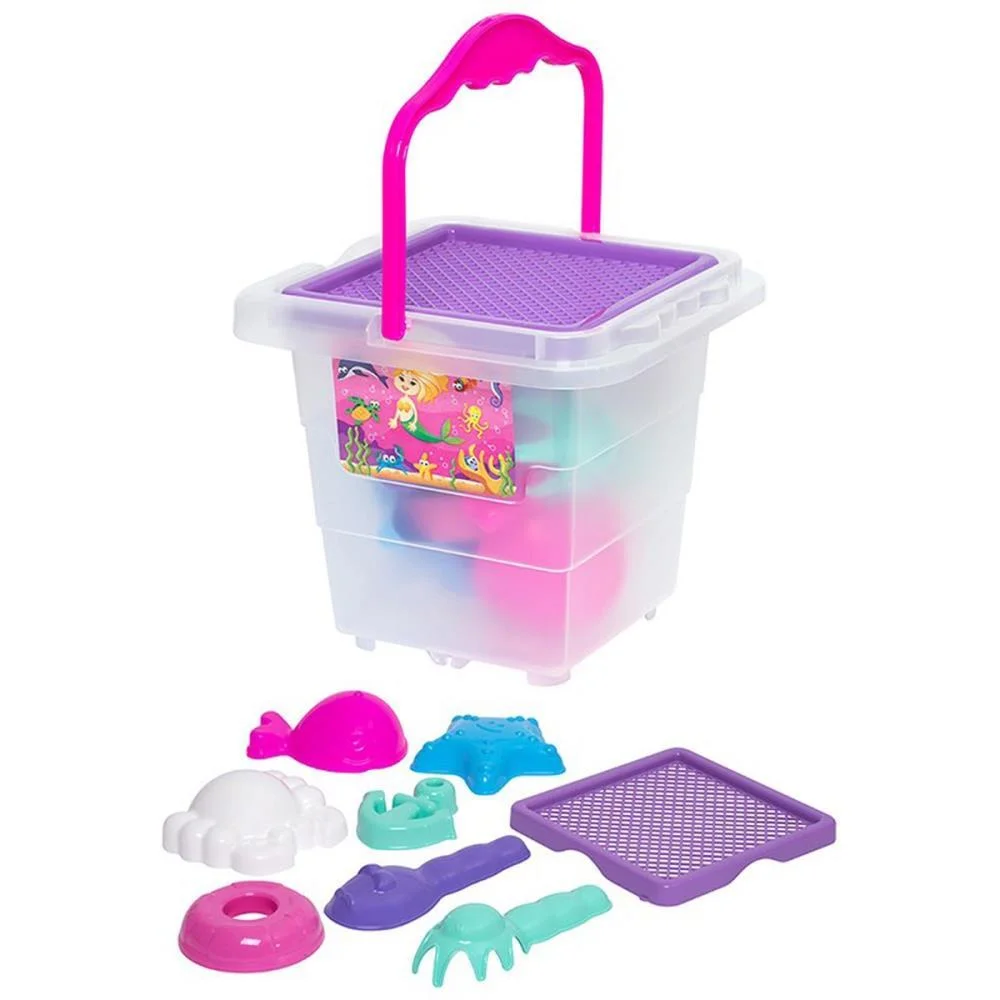 Baldinho De Praia Menina Com Moldes E Pa Merco Toys (Unidade) - imagem 3