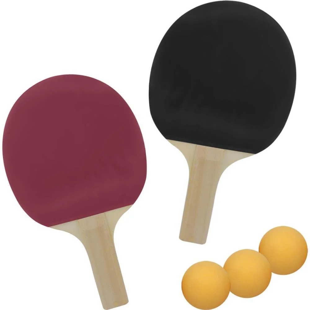 Raquete Para Ping Pong Kit C/ 2Raquetes+3Bolas Bel (Kit) - imagem 6