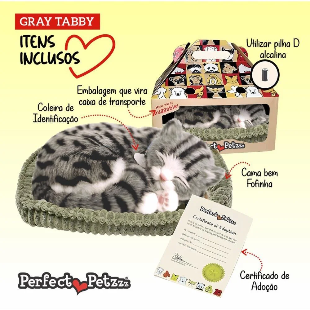 Perfect Petzzz Filhote Gato Gray Tabby Imex - imagem 4