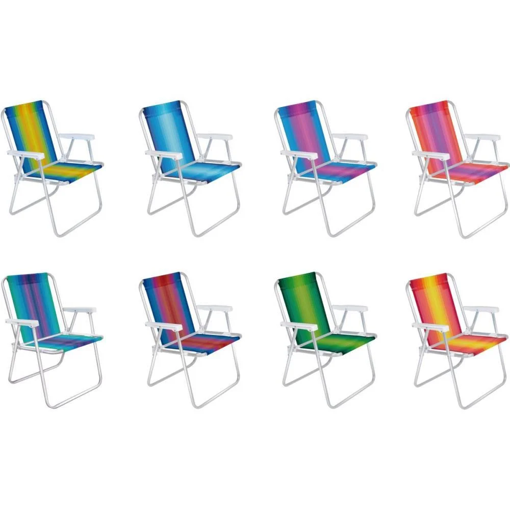 Cadeira P/Piscina/Praia Alta De Aluminio P/110K Mor - imagem 2