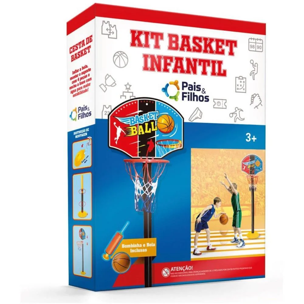 Tabela De Basquete Kit Basquete Tabela+Bola Pais E Filhos - imagem 5