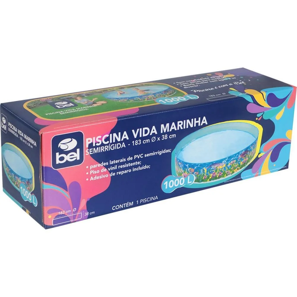 Piscina 1000L Semirrigida Vida Marinha Bel (Unidade) - imagem 5