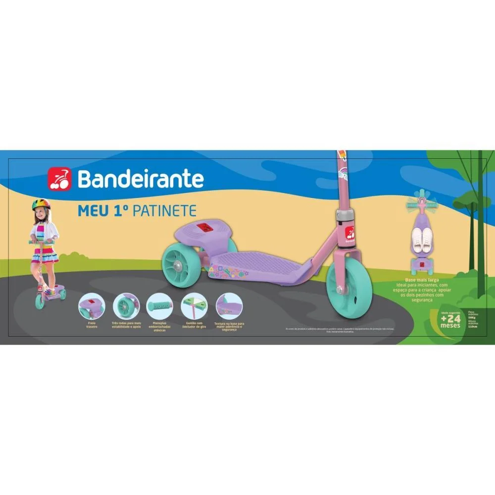 Patinete Meu 1º Patinete Rs/Ll Até 50Kg Bandeirante (Unidade) - imagem 11