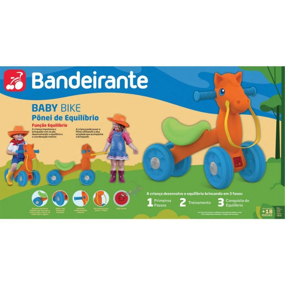 Bicicleta Infantil Baby Bike Equilibrio Ponei Bandeirante (Unidade) - imagem 10