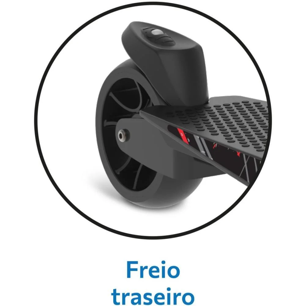 Patinete Skatenet Max Led Preto Bandeirante (Unidade) - imagem 5