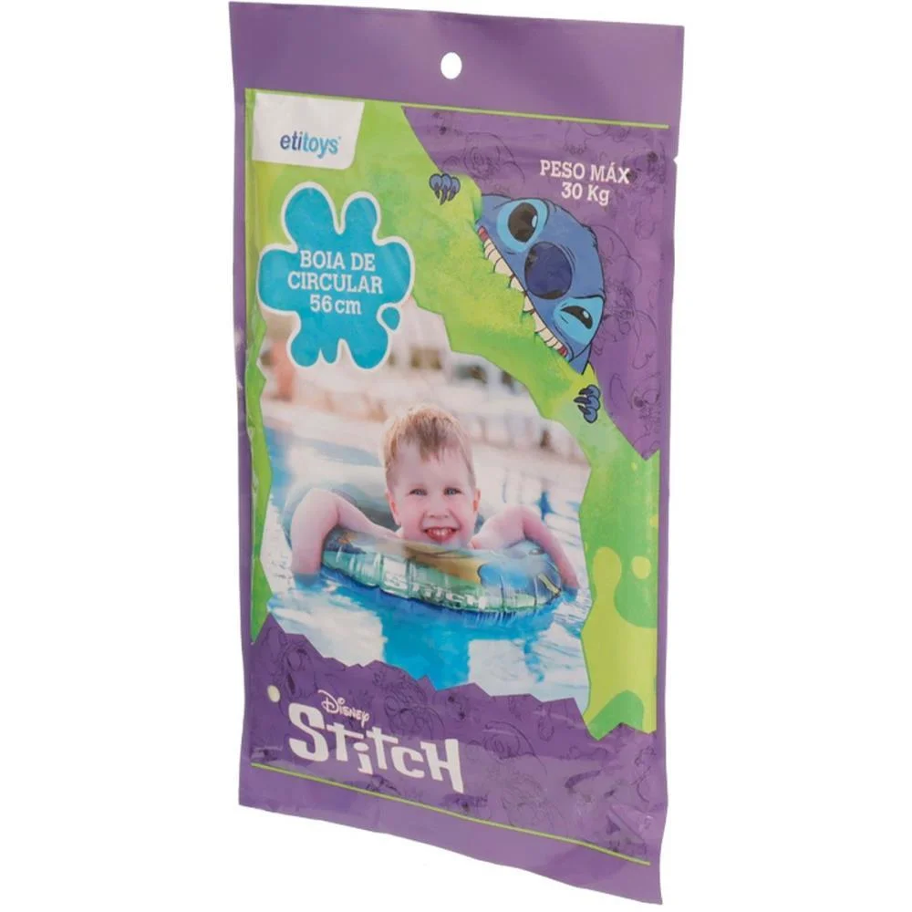 Boia Inflavel Stitch Redonda 56Cm Ate 30Kg Etitoys (Unidade) - imagem 5