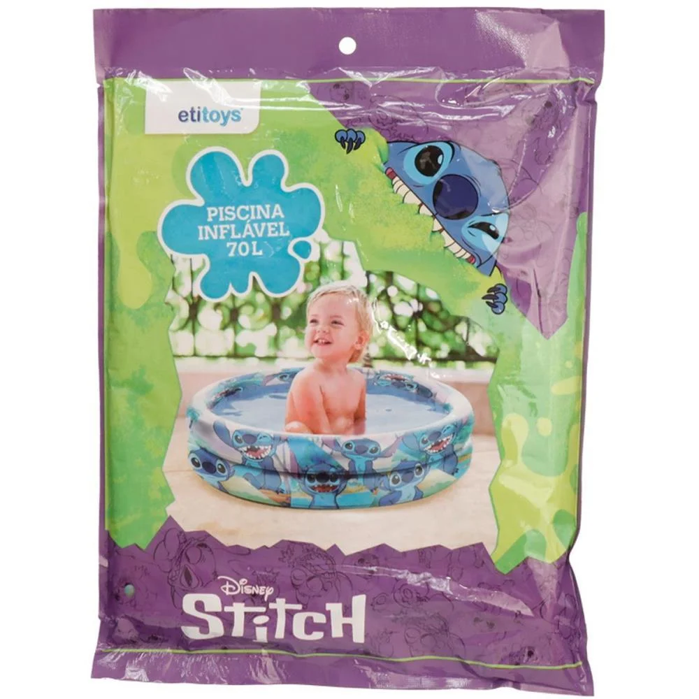 Piscina Stitch Inflavel 70 Litros Etitoys (Unidade) - imagem 4