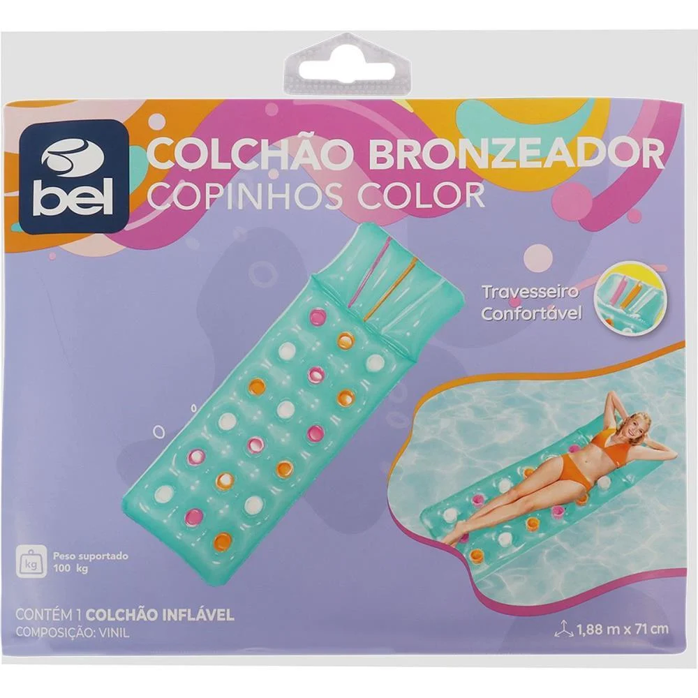 Boia Inflavel Colchao Color 188X71Cm 100Kg S Bel (Unidade) - imagem 7