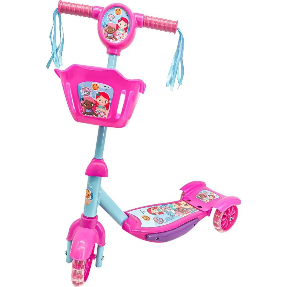 Patinete Sereia C/Luz,Som E Cesta Dm Toys (Unidade) - imagem 2