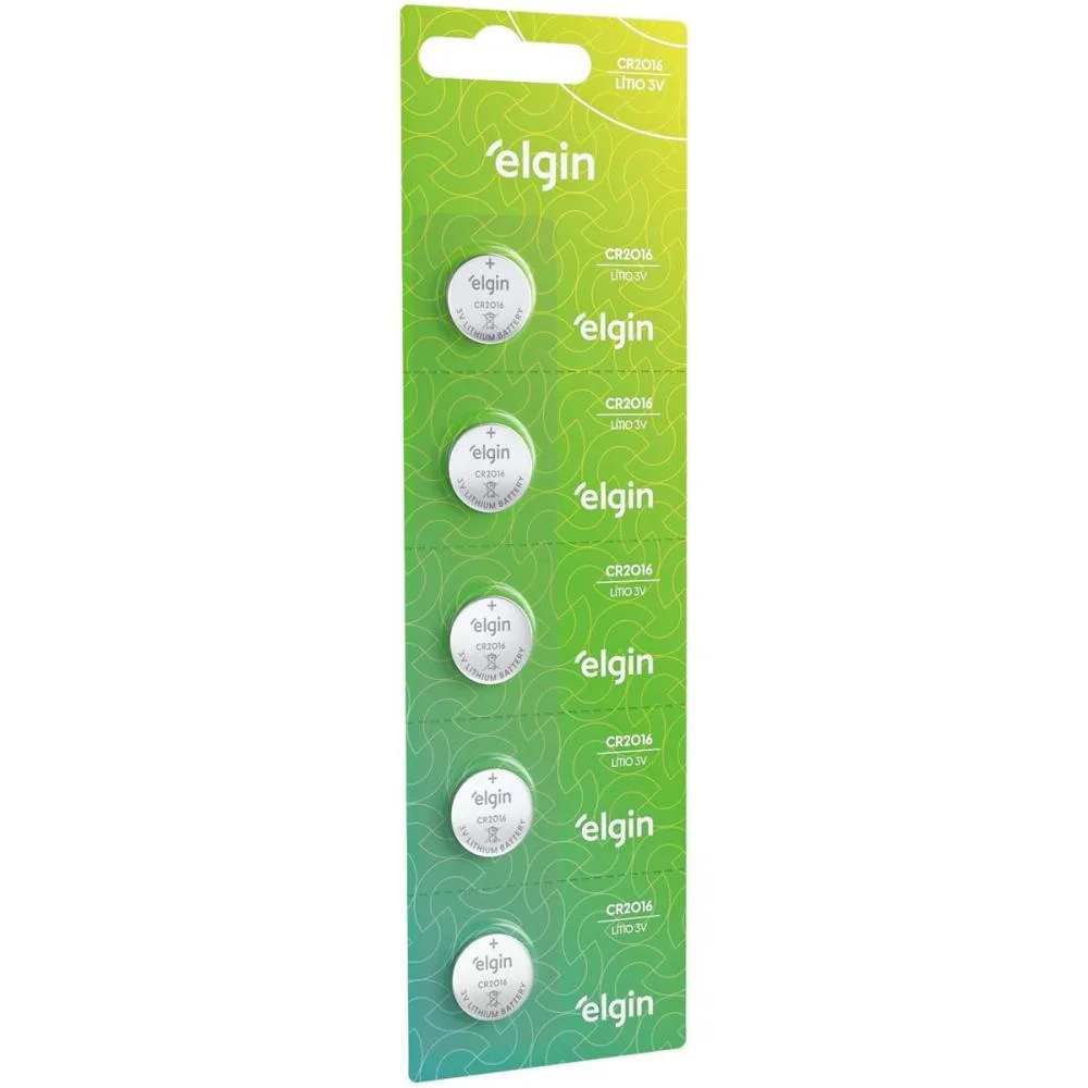 Pilha Bateria Botao Cr2016 3V Lithium Elgin (Ct.c/05) - imagem 2