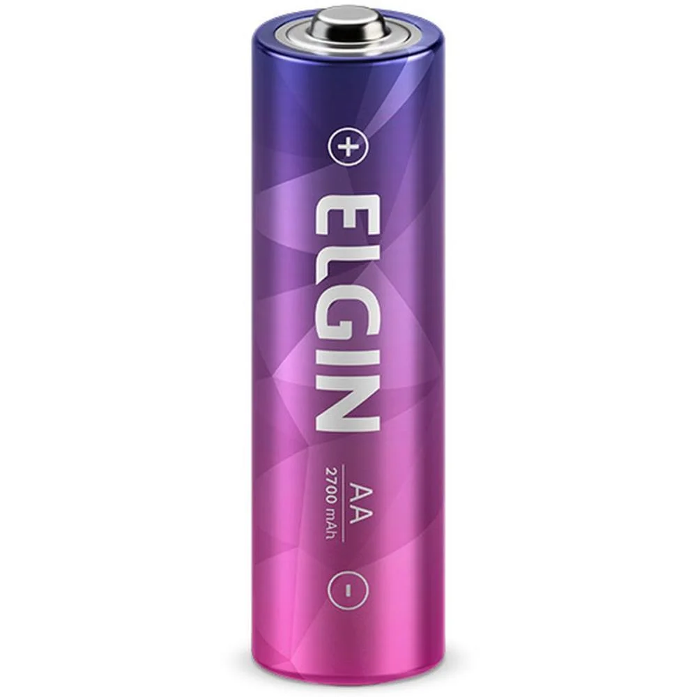 Pilha Recarregavel Palito Aaa 1000Mah 1.2V Elgin (Bl.c/04) - imagem 4
