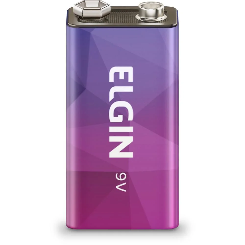 Pilha Bateria 9V Recarregavel Bateria 250Mah Elgin (Blister) - imagem 3