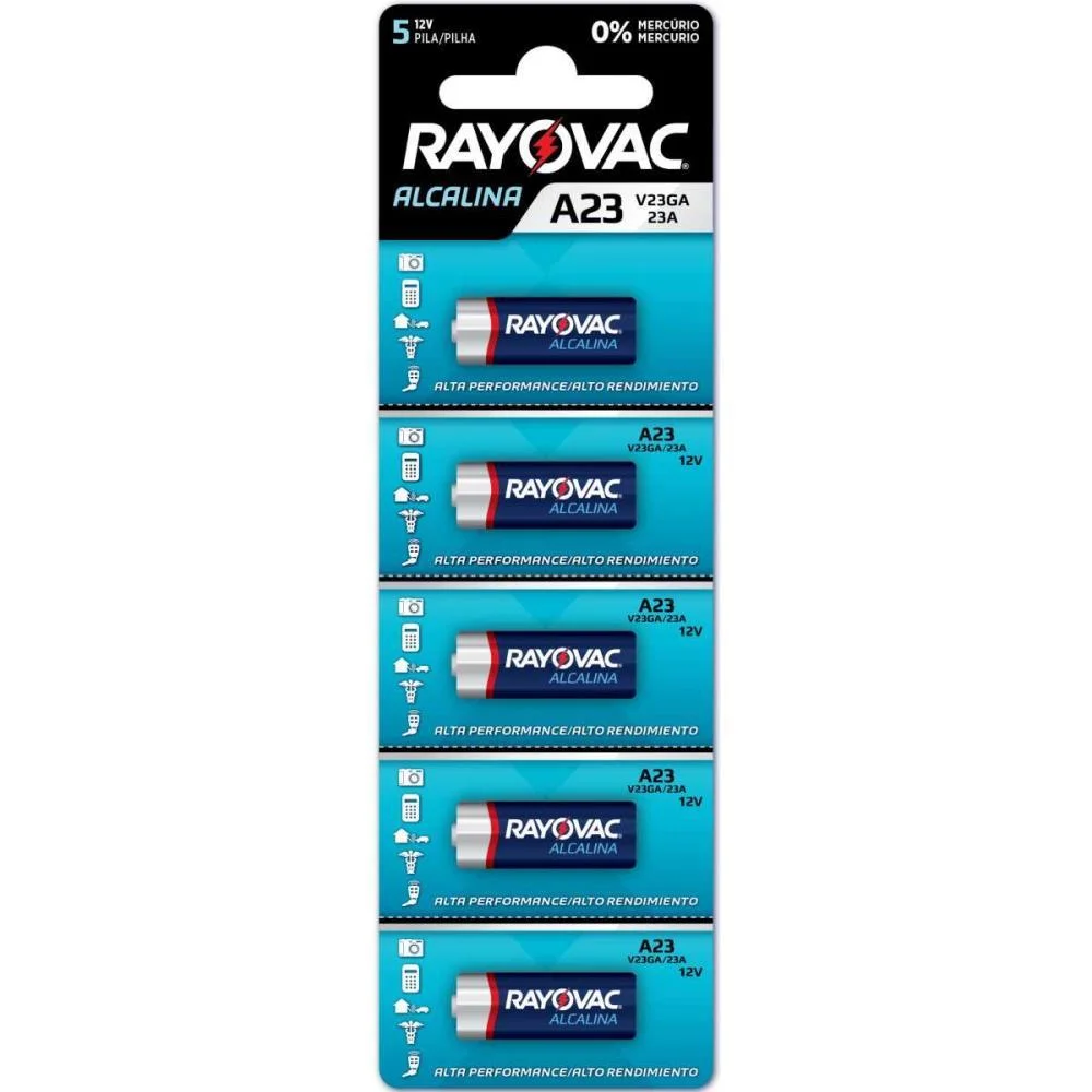 Pilha Alcalina Bateria A23 12V Rayovac (Bl.c/05) - imagem 3