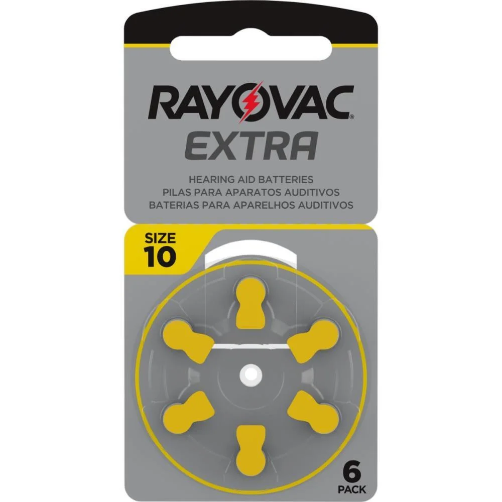 Pilha Bateria Aparelho Auditivo Tam.10 Rayovac (Bl.c/06) - imagem 3
