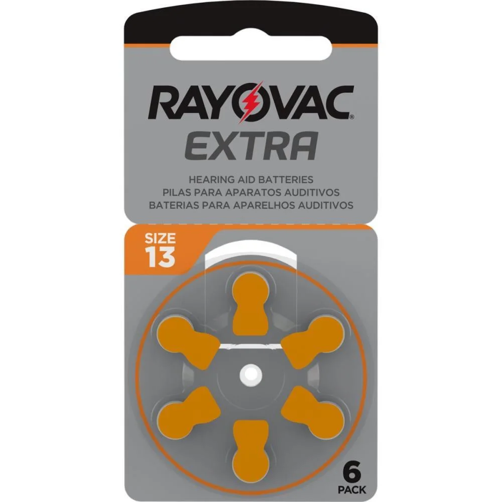 Pilha Bateria Aparelho Auditivo Tam.13 Rayovac (Bl.c/06) - imagem 3