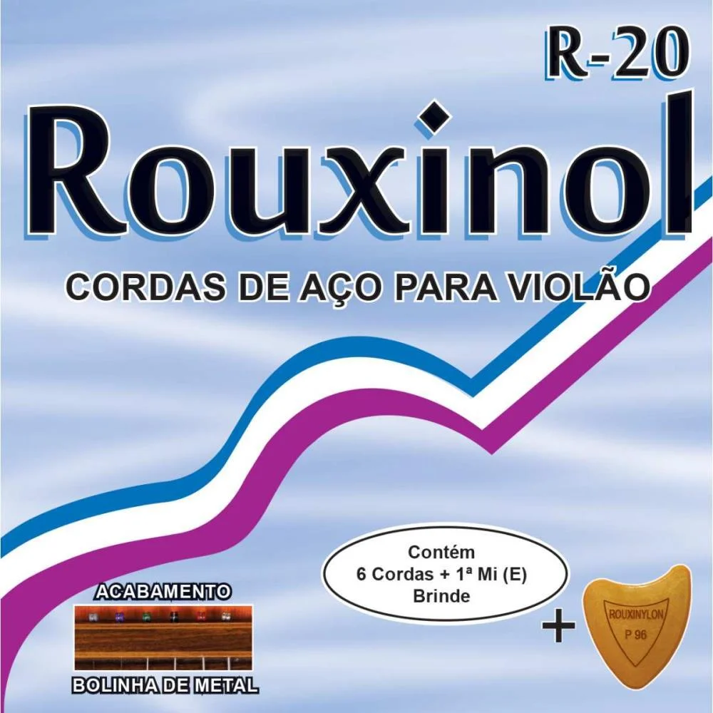 Encordoamento P/Violao Aco Inox C/Bolinha Rouxinol - imagem 3