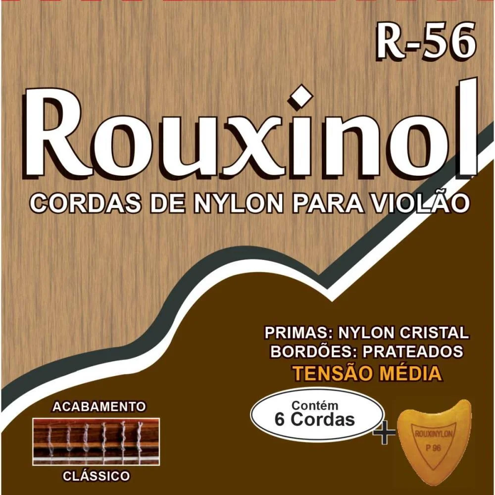 Encordoamento P/Violao Nylon Cr/Prateada Rouxinol - imagem 3