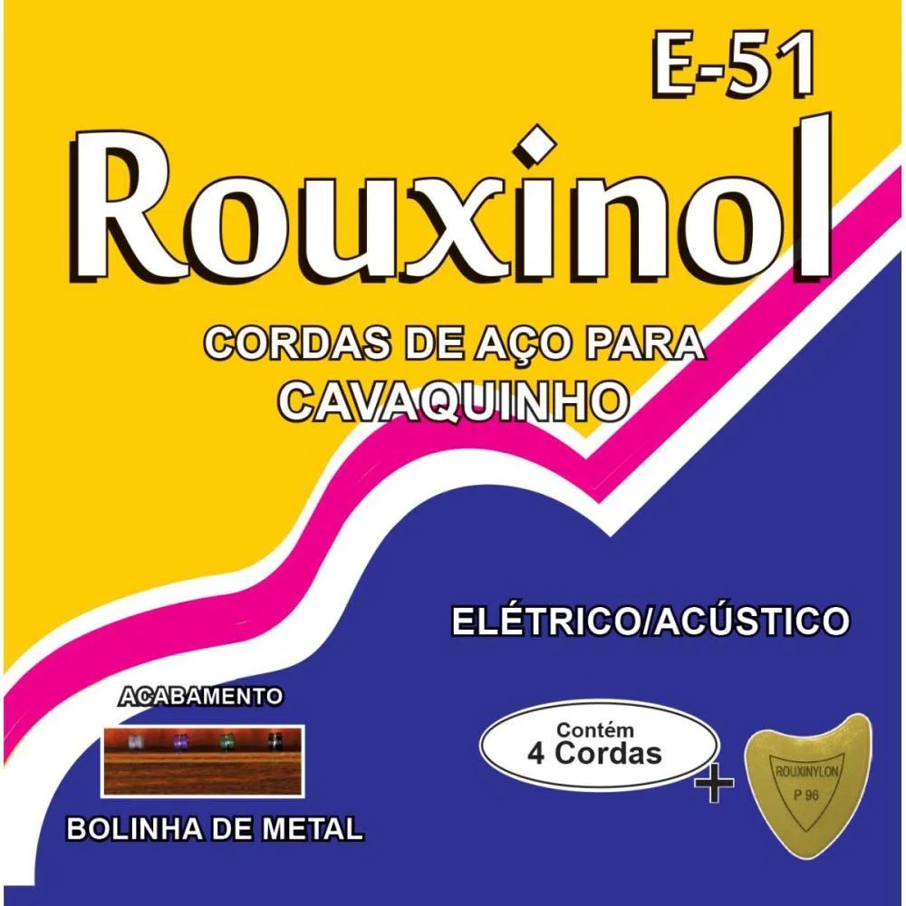 Encordoamento P/Cavaquinho Eletrico/Acustico Rouxinol - imagem 2