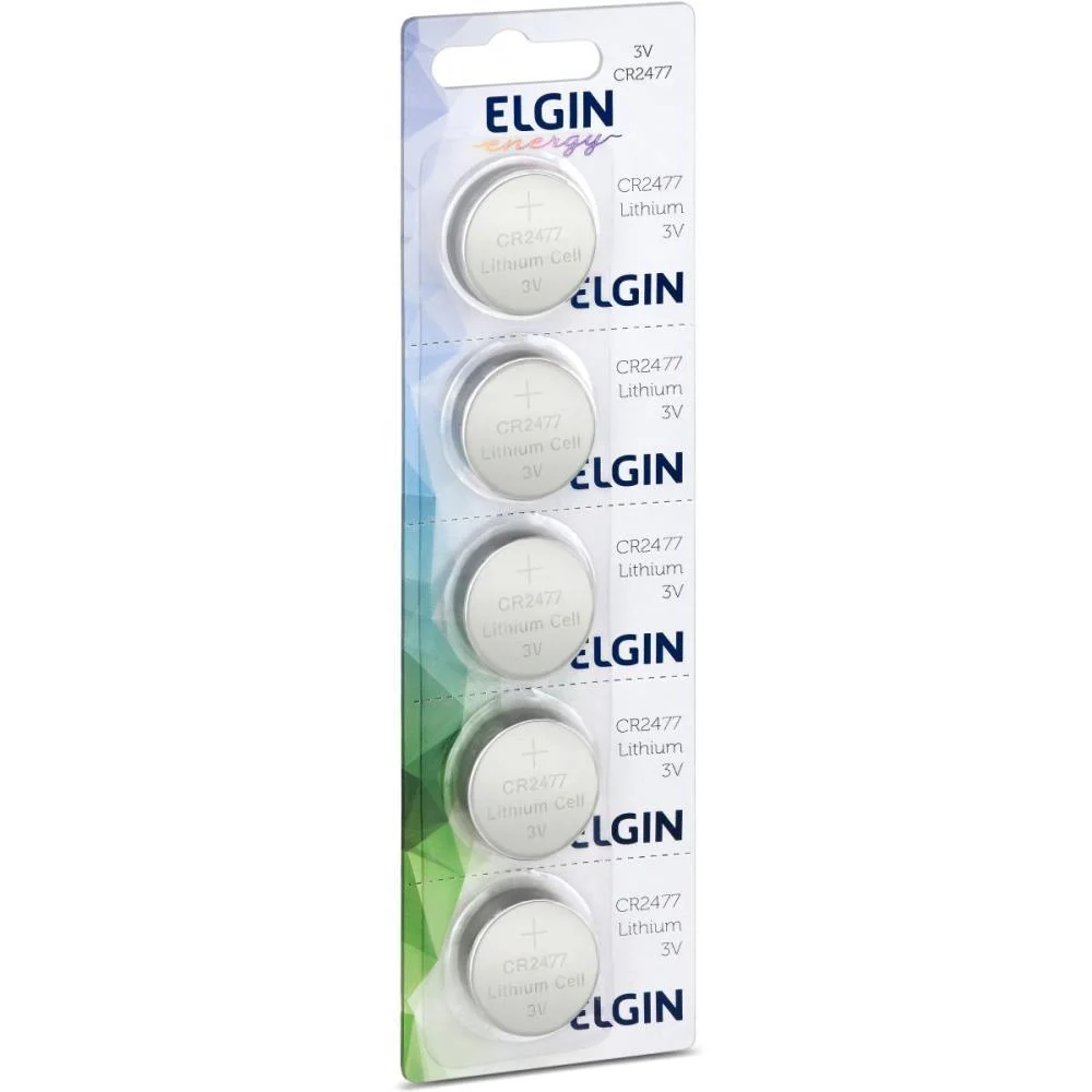 Pilha Bateria Botao Cr2477 3V Lithium Lr77 Elgin (Ct.c/05) - imagem 3