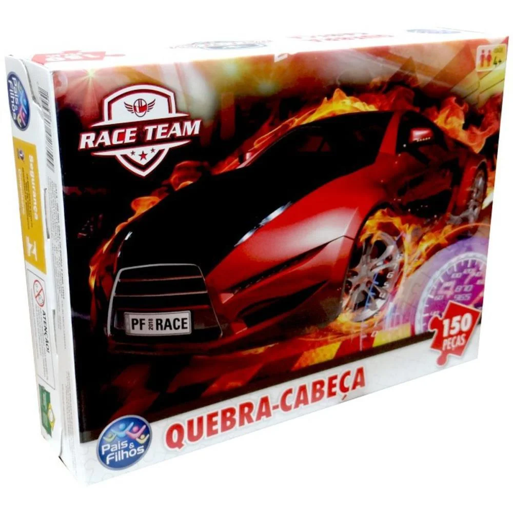 Quebra-Cabeca Cartonado Premium Race 150 Pecas Pais E Filhos (Unidade) - imagem 3