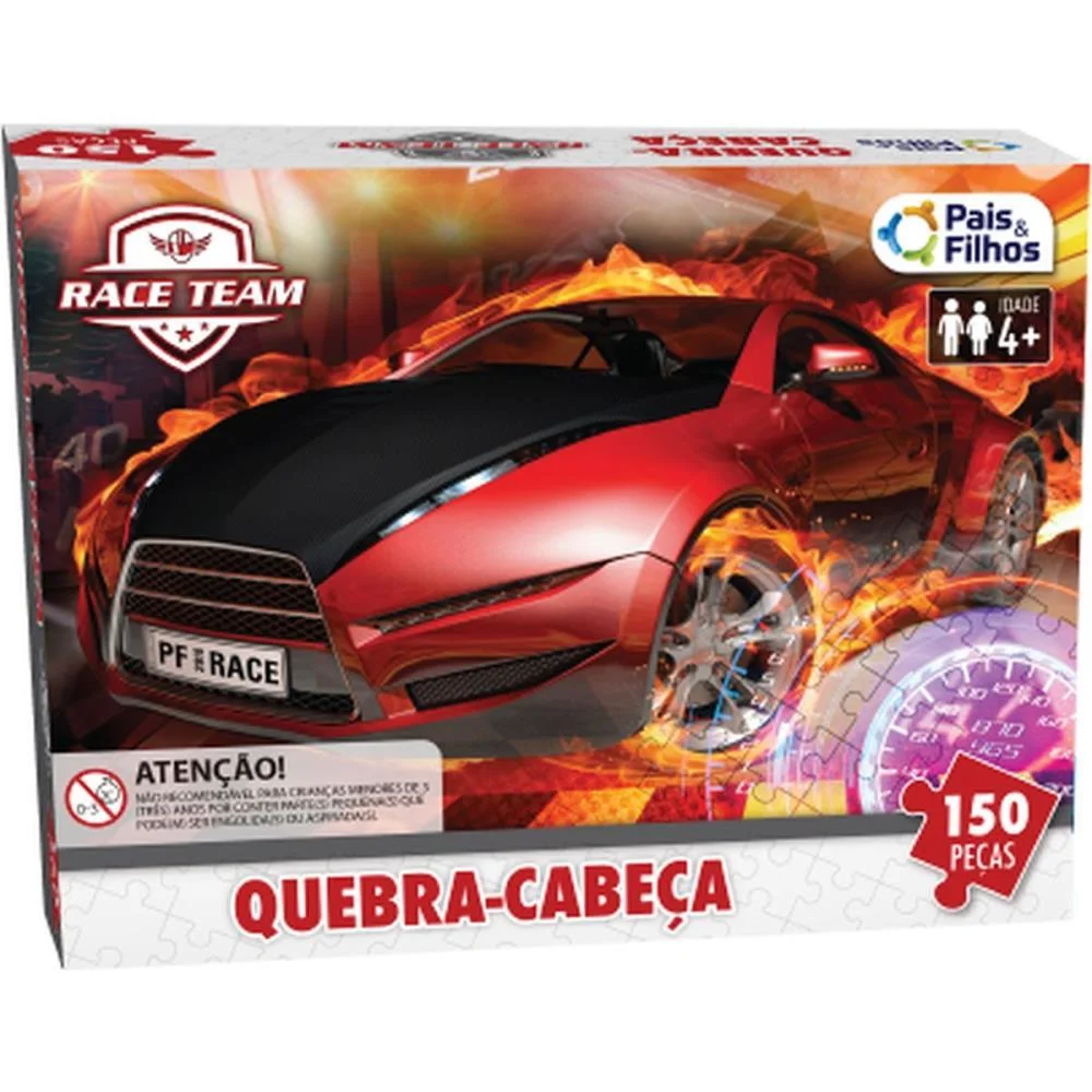 Quebra-Cabeca Cartonado Premium Race 150 Pecas Pais E Filhos (Unidade) - imagem 5