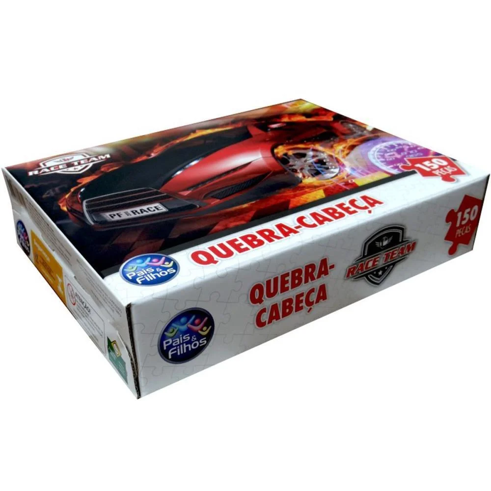 Quebra-Cabeca Cartonado Premium Race 150 Pecas Pais E Filhos (Unidade) - imagem 6