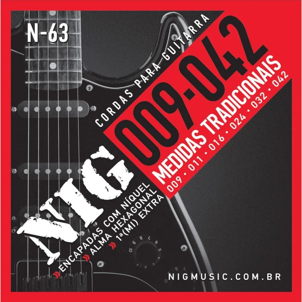 Encordoamento P/Guitarra 009/42 Tradicional Rouxinol - imagem 3