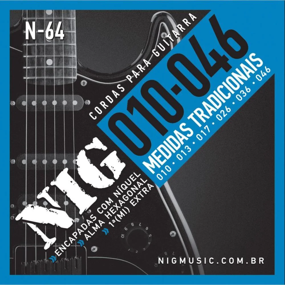 Encordoamento P/Guitarra 010/046 Tradicional Rouxinol - imagem 2
