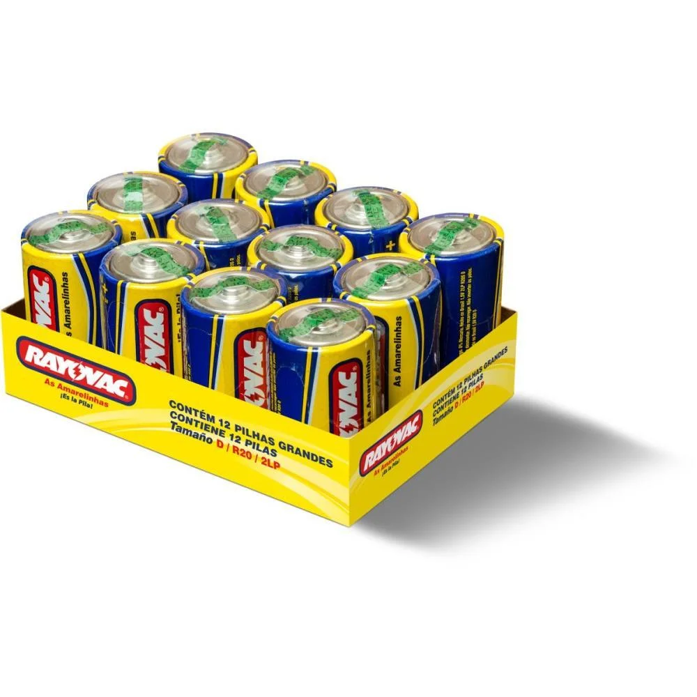 Pilha Zinco Grande D Com 12 Pilhas Rayovac (Bandeja) - imagem 2