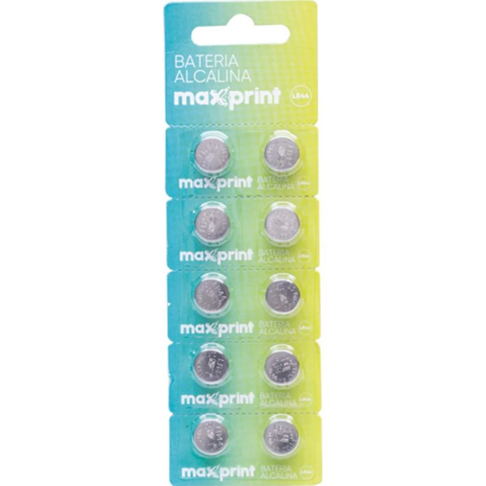 Pilha Bateria Botao Lr44 1,5V Alcalina Maxprint (Bl.c/10) - imagem 3