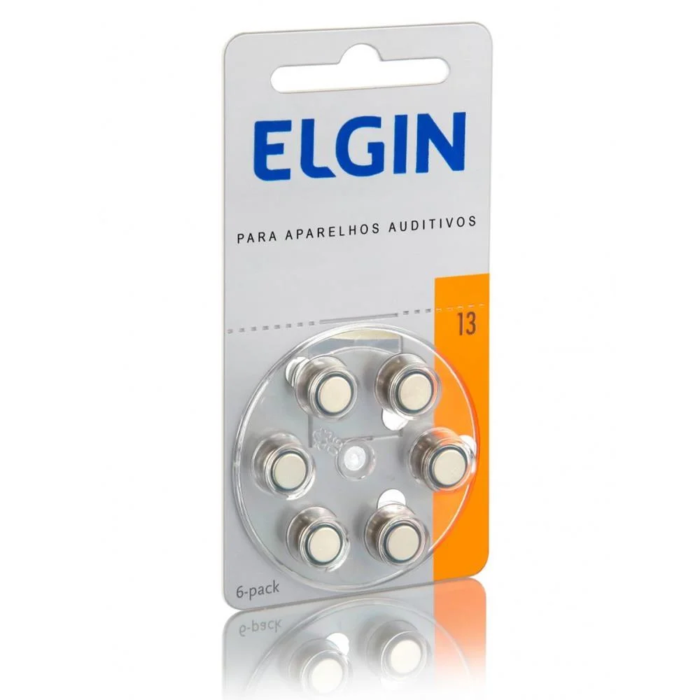 Pilha Bateria Aparelho Aud. Zinco Ar 1,4V 13 Elgin (Bl.c/06) - imagem 2
