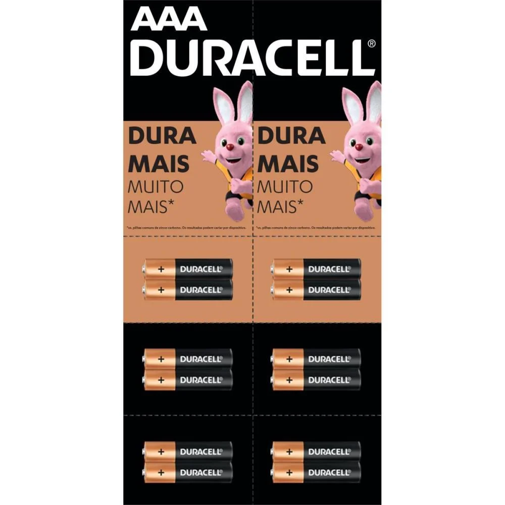 Pilha Alcalina Palito Aaa Cartela 6 X 2Un Duracell (Cartela) - imagem 2