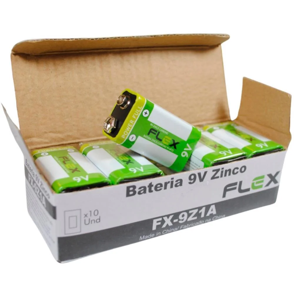 Pilha Bateria 9V Zinco Flex (Cx.c/10) - imagem 2