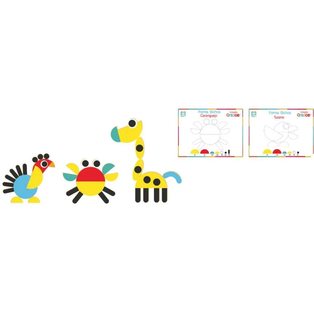 Brinquedo Educativo Forma Bichos Em Madeira Nig Brinquedos (Unidade) - imagem 3