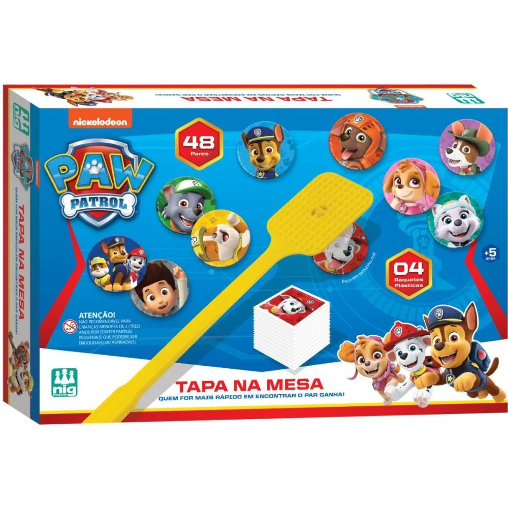 Jogo Diverso Patrulha Canina Tapa Na Mesa Nig Brinquedos (Unidade) - imagem 4