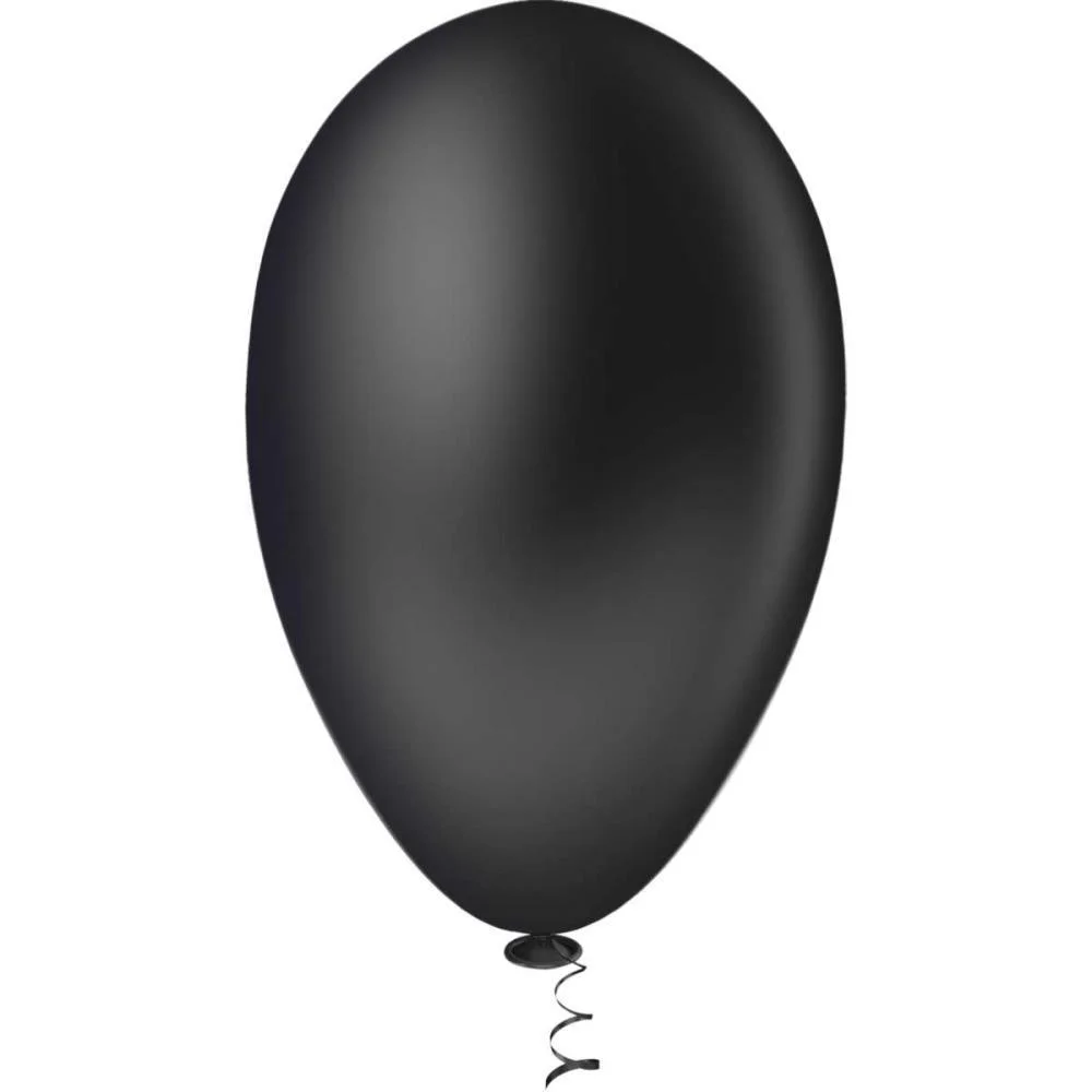 Balao 6,5 Liso Preto Gran Festa Riberball (Pct.c/50) - imagem 3