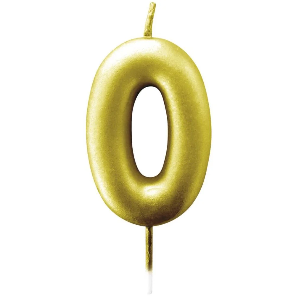 Vela Para Aniversario N.00 Ouro Metalizada 6Cm Make+ (Cx.c/12) - imagem 2