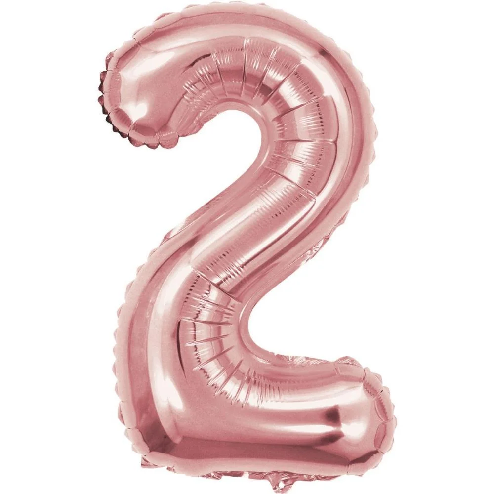 Balao Metalizado Numero 2 Rose 40Cm. Make+ (Unidade) - imagem 3