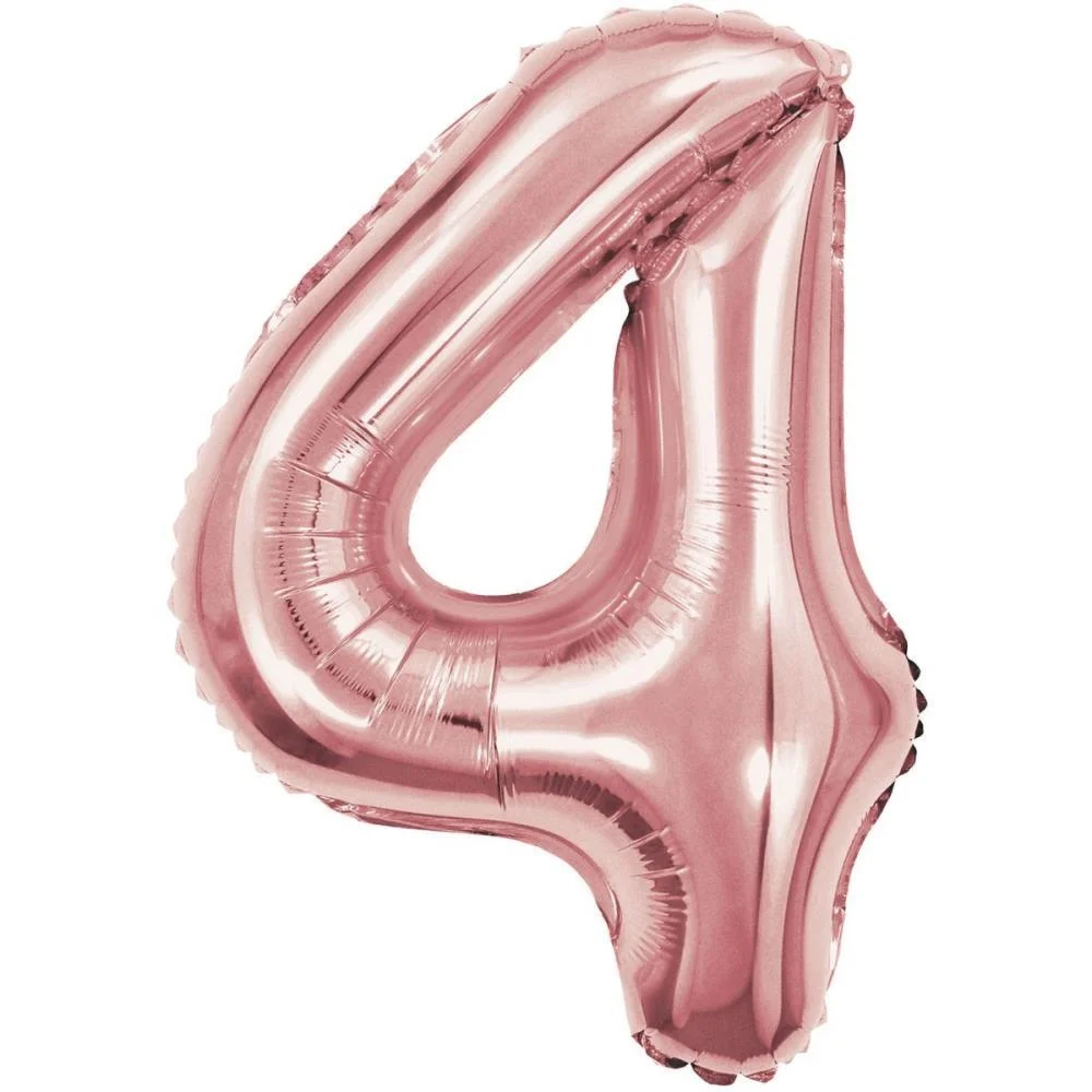 Balao Metalizado Numero 4 Rose 40Cm. Make+ (Unidade) - imagem 3