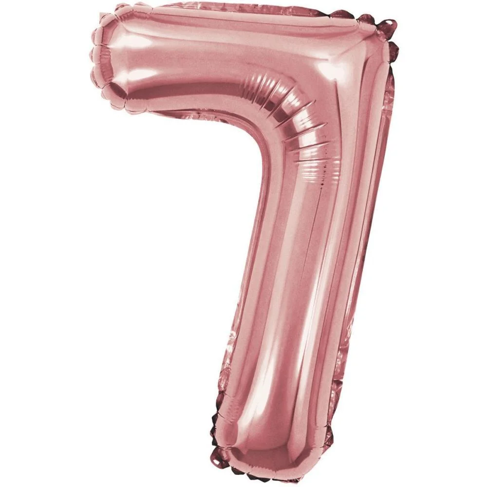 Balao Metalizado Numero 7 Rose 40Cm. Make+ (Unidade) - imagem 2