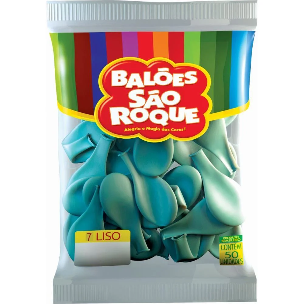 Balao 7 Liso Verde Thifany Imperial Sao Roque (Pct.c/50) - imagem 4