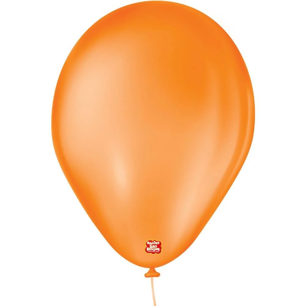 Balao 7 Liso Laranja Imperial Sao Roque (Pct.c/50) - imagem 2