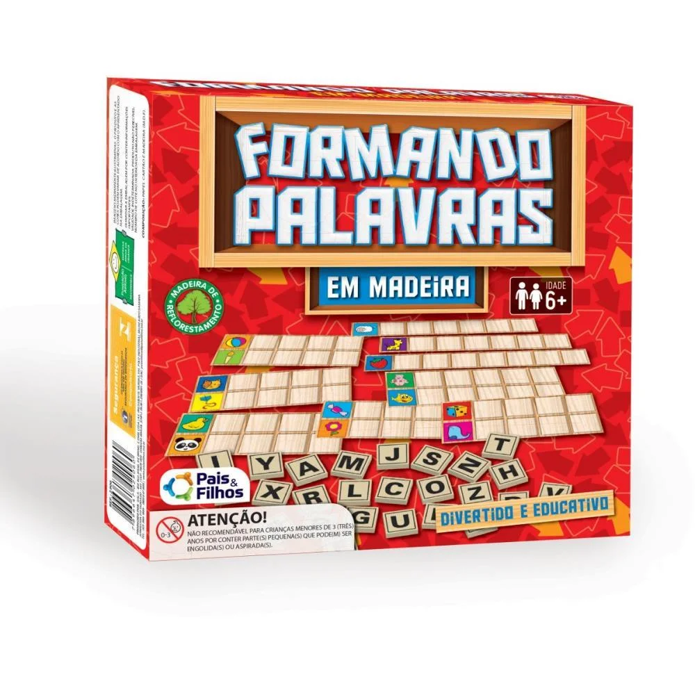 Brinquedo Pedagogico Madeira Formando Palavras Pais E Filhos (Unidade) - imagem 5