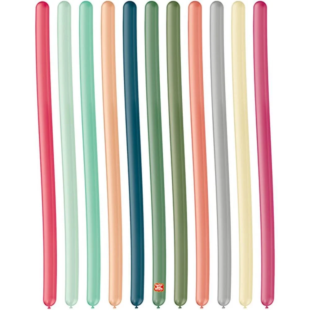 Balao Canudo 260Sr Cores Sortidas Solidas Sao Roque (Pct.c/50) - imagem 2