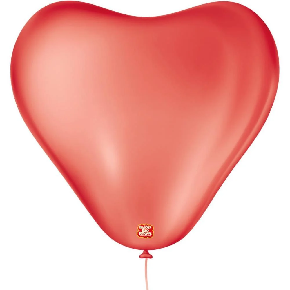 Balao Coracao 6Pol Vermelho Quente Sao Roque (Pct.c/50) - imagem 3