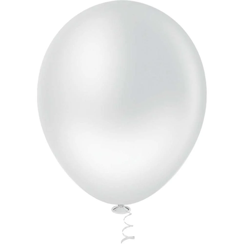 Balao 9 Liso Branco Gran Festa Riberball (Pct.c/50) - imagem 2