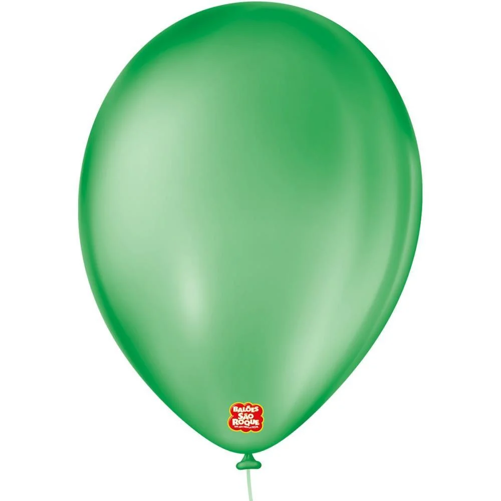 Balao 9 Liso Verde Bandeira Sao Roque (Pct.c/50) - imagem 2
